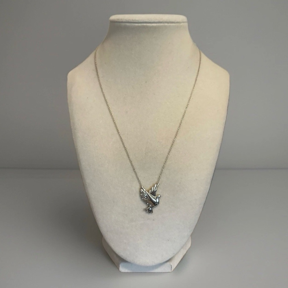 Tiffany & Co. Paloma Picasso Sterling Silver Dove Pendant Necklace